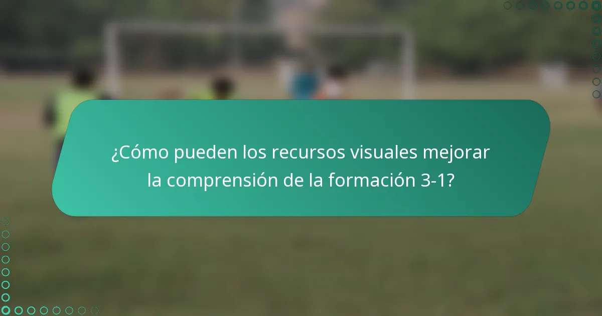 ¿Cómo pueden los recursos visuales mejorar la comprensión de la formación 3-1?